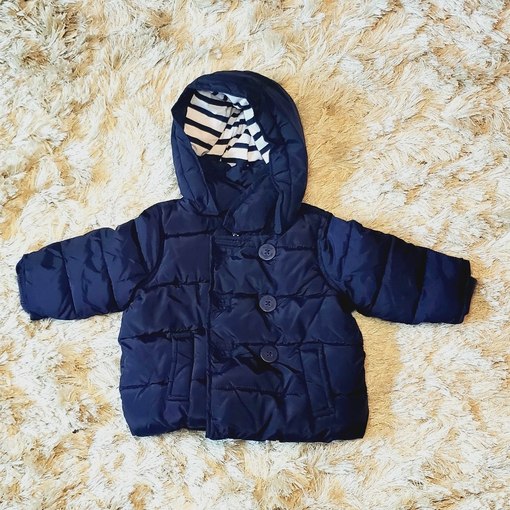 Navy Gap Puffer Jacket 6-12Mths